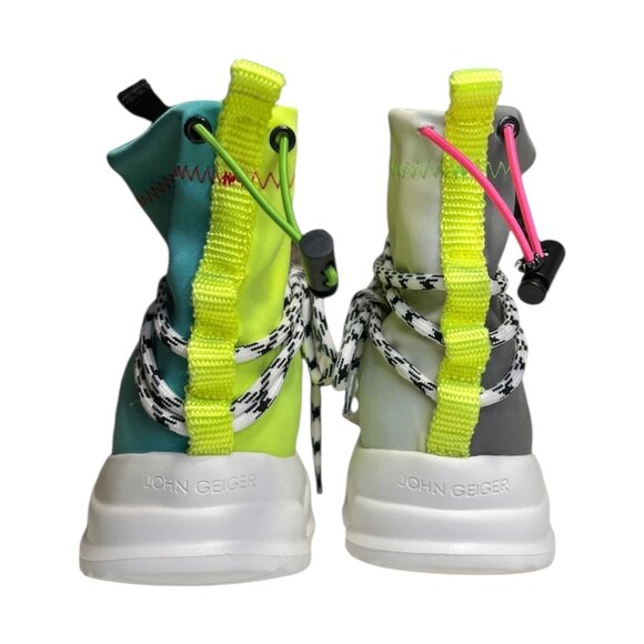 John Geiger What The 002 High Sneaker Size 6.5 Multicolor Streetwear Skater - Picture 3 of 10